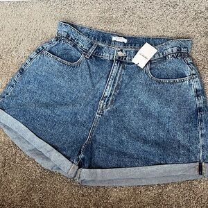 Acidwash Denim Shorts